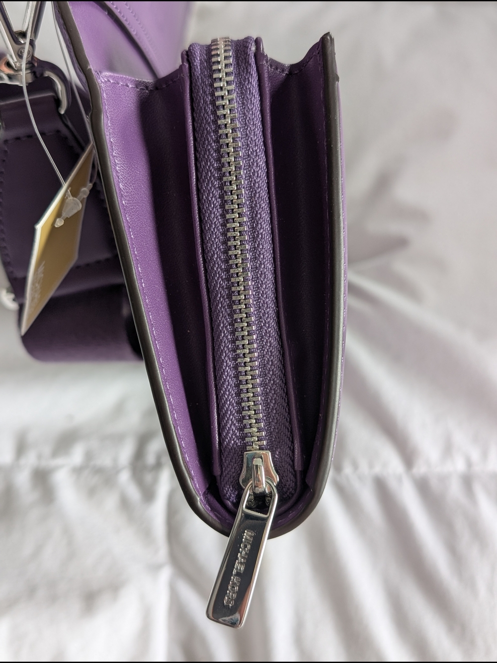 Michael Kors Jet Set Purple Signature Logo Crossbody Bag - Picture 8 of 10